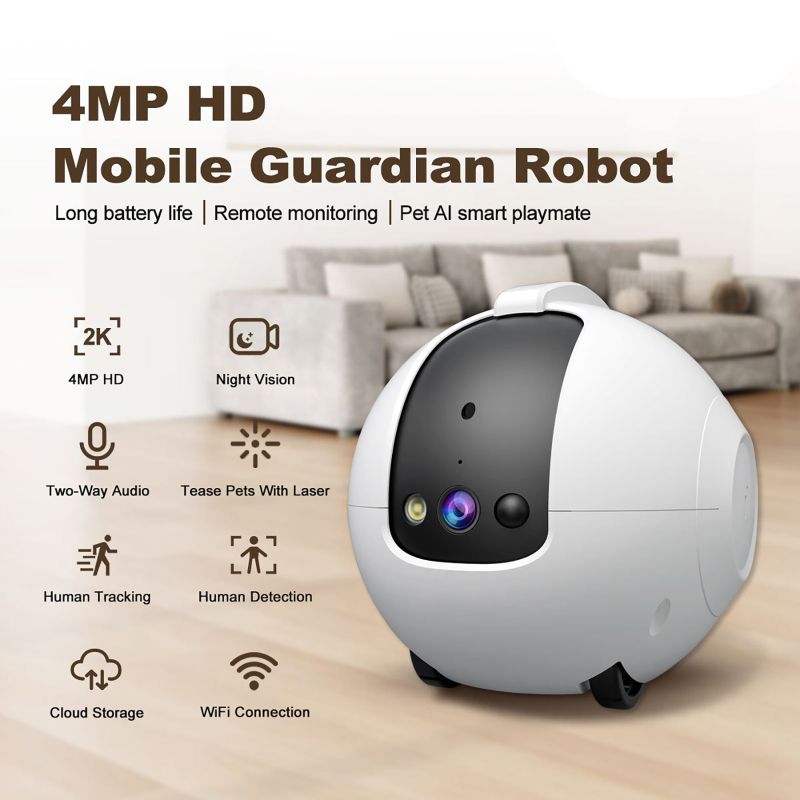 Home Security Robot - Kamera monitorująca dla zwierząt 4MP 360