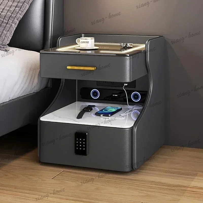 Home Security America - Stolik nocny LS, wygodny, z szufladami,